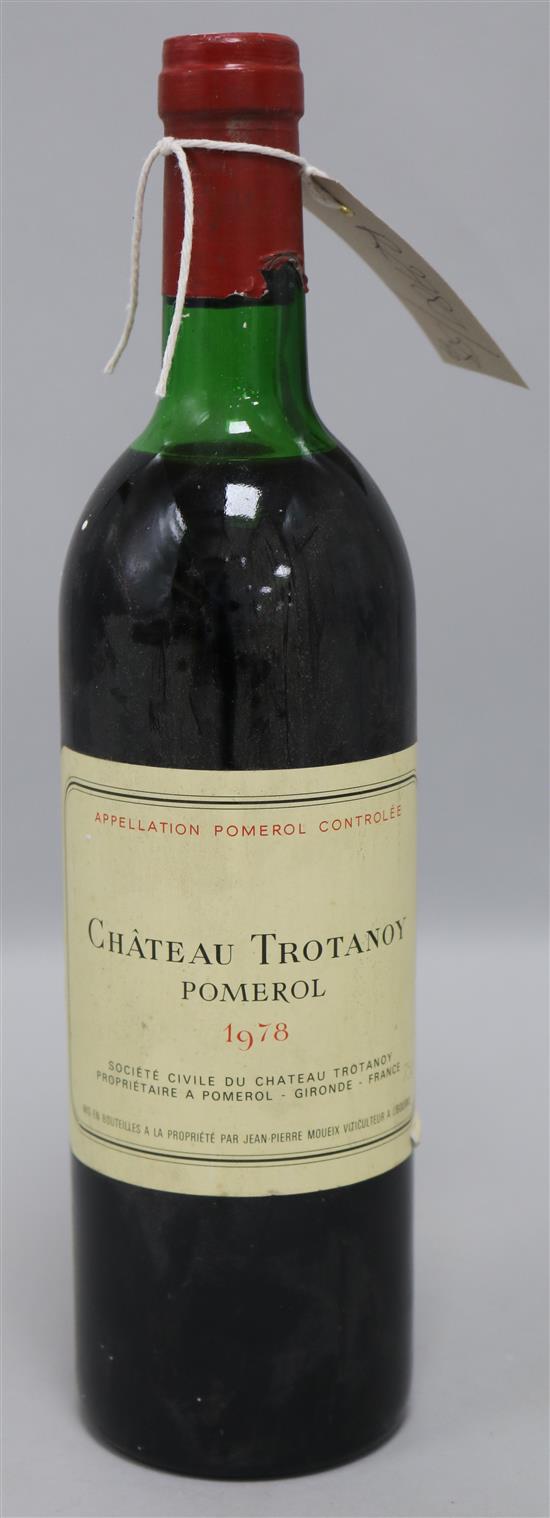 Ten bottles of Chateau Trotanoy, Pomerol, 1978.